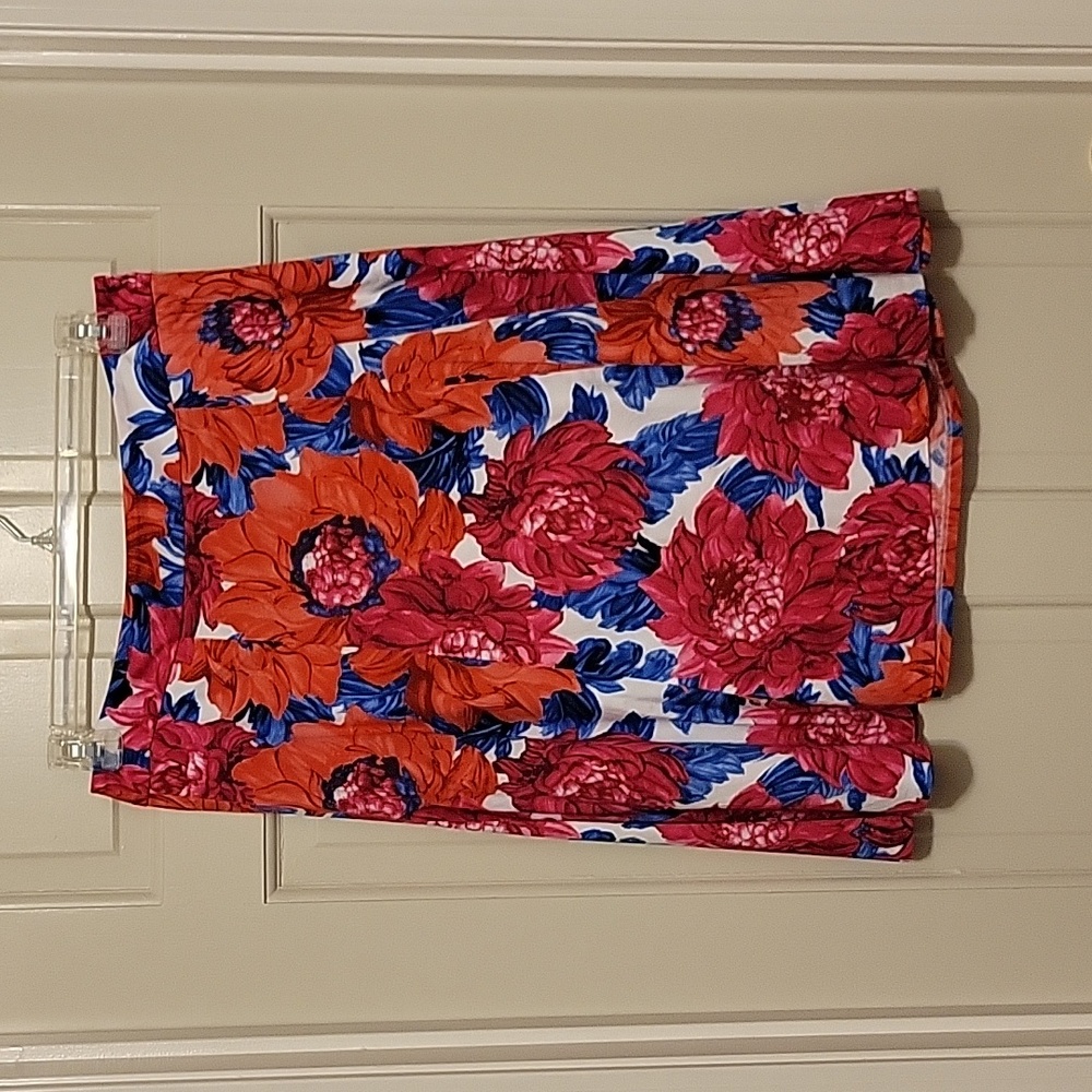 Talbots floral cotton skirt